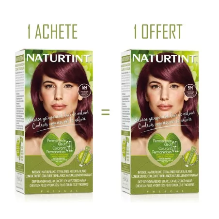 NATURTINT 5M CHÂTAIN ACAJOU CLAIR 165ML Achete + 1 Offert