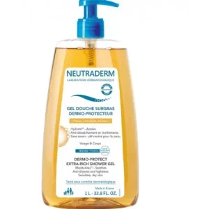 NEUTRADERM GEL DOUCHE SURGRAS DERMO PROTECTEUR POMPE 1 L