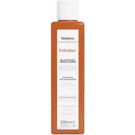 NUBIANCE exfoclear gel exfoliant visage et corps 200ml