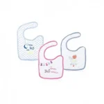 NUBY Bavoir 100% Coton ajustable - 0m + ID4428-LM