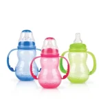 Nûby Biberon Polycarbonate 210 ml col standard à ances avec tétine débit variable +0 mois Réf : ID1092