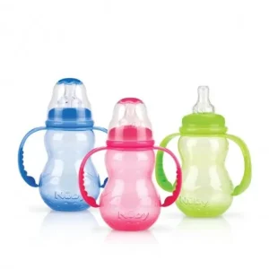 Nûby Biberon Polycarbonate 210 ml col standard à ances avec tétine débit variable +0 mois Réf : ID1092