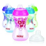 NUBY Gobelet anti-goutte Designer Series imprimé en PP à Bec en silicone souple et couverle 300ml +6mois - ID10282