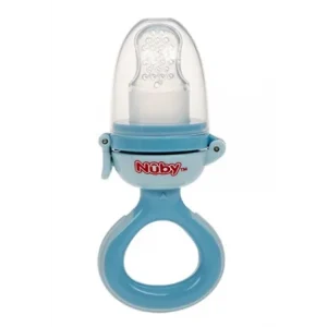 Nuby Grignoteur en silicone - bleu - 6 mois +