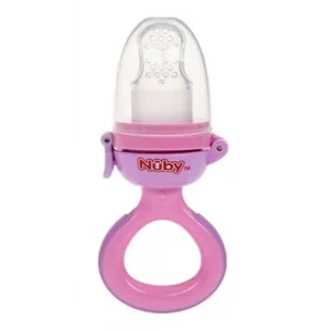 Nuby Grignoteur en silicone - rose - 6 mois +