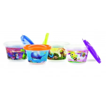 NUBY Lot de 6 bols PIC-NIQUE petit modèle 118ml avec couvercle +3 mois - ID94044