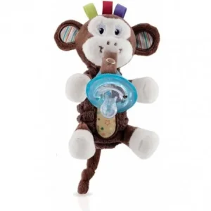 NUBY Peluche avec sucette Natural Flex™ Cerise 100% silicone - 0-6m ID5853