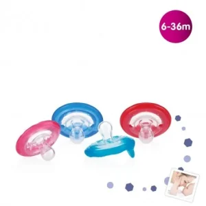 NUBY Sucette 100% silicone Natural Flex™ Cerise 6-18m ID5787MACSN