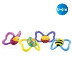 NUBY Sucette en silicone Paci-Pals forme ovale avec picots de massage 0-6 mois ID5880SFSN1