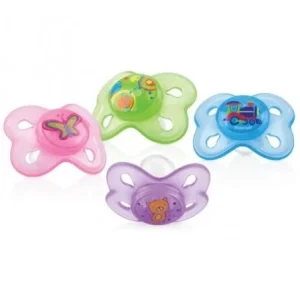 NUBY Sucette Mini Brites™ Ovale classique avec picots de massage 0-6 mois ID5797SFSM