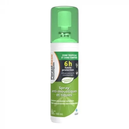Parasidose Moustiques spray répulsif 'ACTIF D'ORIGINE VEGETALE" 100ml