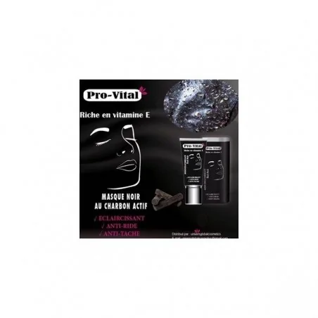 pro-vital masque noir au charbon actif 100ml
