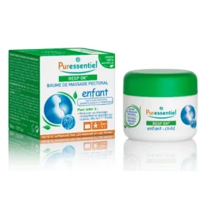 PURESSENTIEL RESPIRATOIRE BAUME DE MASSAGE PECTORAL ENFANT 4 HE POT 60ML