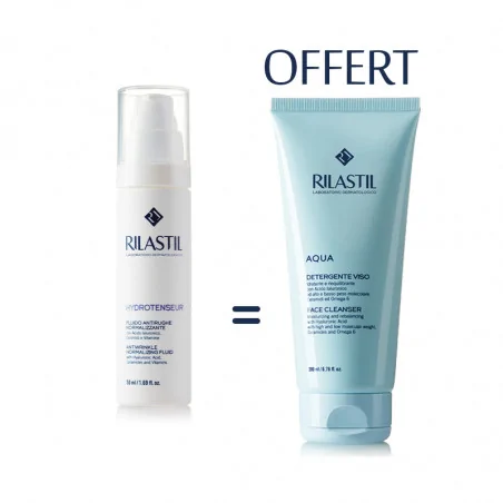 RILASTIL HYDROTENSEUR FLUIDE 50ML Achete + AQUA GEL NETTOYANT 200ML Offert