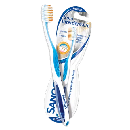 SANOGYL BROSSE À DENTS INTERDENTAIRE MEDIUM ROSE, BLEU, VERT