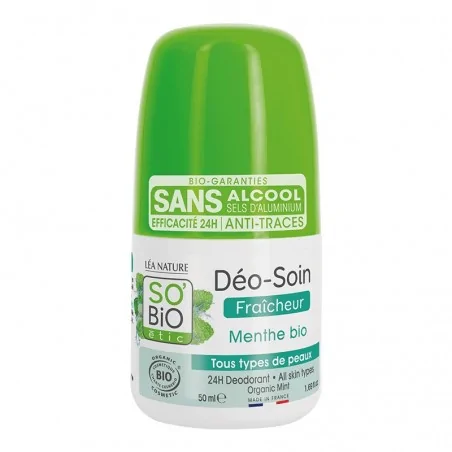 SO BIO DÉO-SOIN FRAÎCHEUR MENTHE 50ML