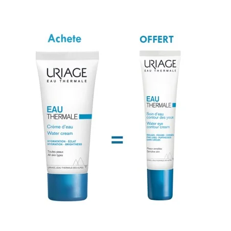 URIAGE EAU THERMALE CRÈME D’EAU LÉGÈRE 40ML Achete + EAU THERMALE SOIN D'EAU CONTOUR DES YEUX 15ML Offert