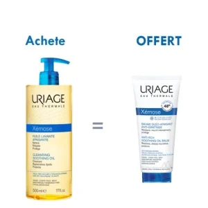 Uriage Xémose Huile Lavante Apaisante 500ML Achete + Baume Oléo-apaisant Anti-grattage Offert