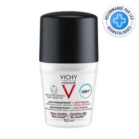 VICHY HOMME DEODORANT 48H ANTI TACHES 50 ML